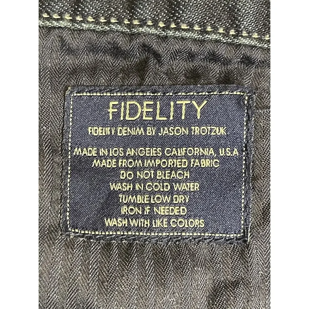 Fidelity Jeans Mens‎ 38 Blue 5011 Sabbath Rinse Straight Leg Mid Rise Denim